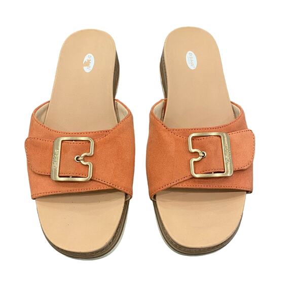 Dr. Scholl's Originalist 2 Slide Sandals  Sz US 10M EU 40 Orange Clay  Leather - Picture 1 of 6
